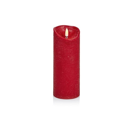 Picture of 23x9cm Red FlickaBrights Textured Candle with Timer