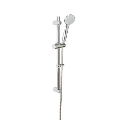 Picture of Croydex Leo Shower Handset & Rail | 3 Function | Chrome